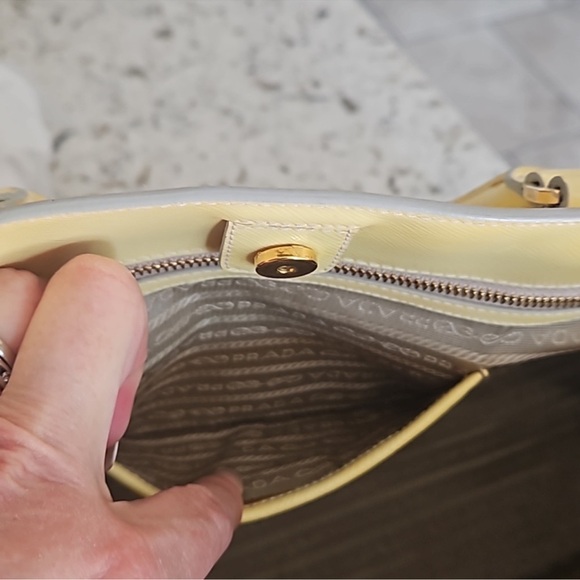 Prada Yellow Leather Tote Bag - Picture 8 of 11